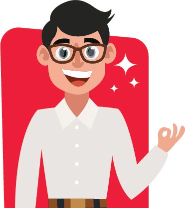 Pria berkacamata admin Trodat